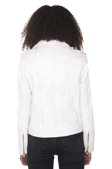Womens Leather Vintage Brando Biker Jacket-Orlando