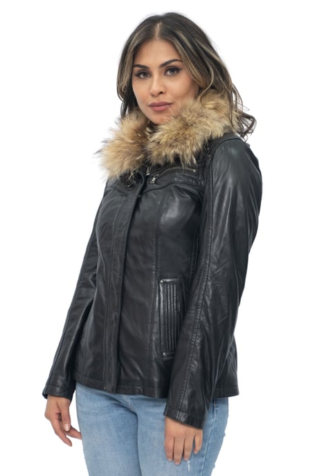 Womens Leather Parker Jacket-Arvada