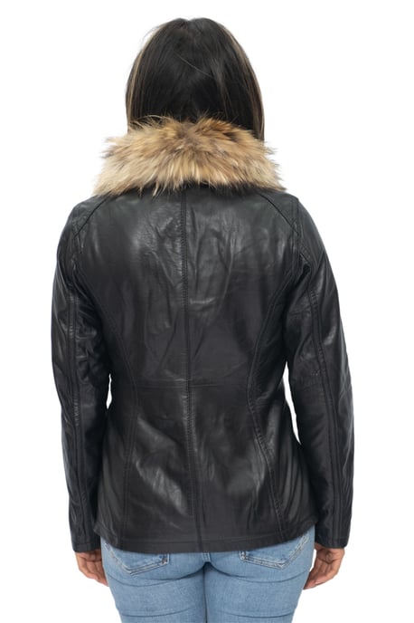 Womens Leather Parker Jacket-Arvada