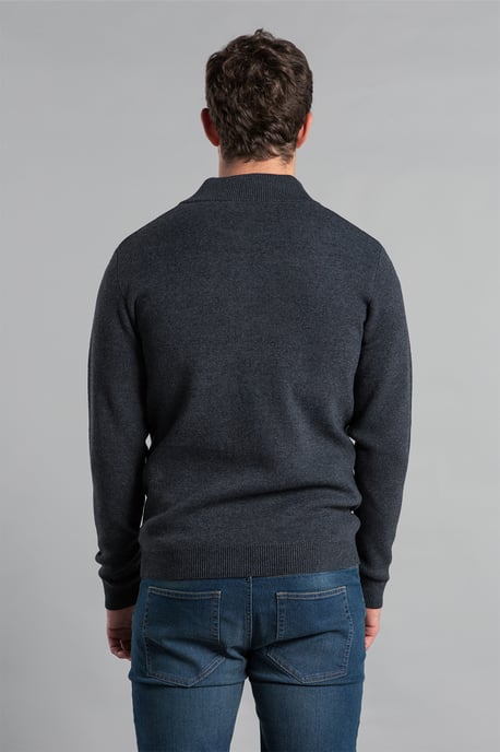 Recycled Cotton Blend Zip-Through Cardigan