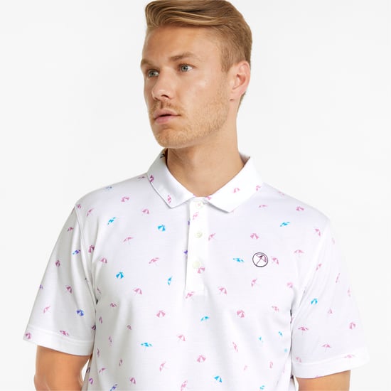PUMA Mens AP Dancing Umbrellas Golf Polo Shirt - Image 4