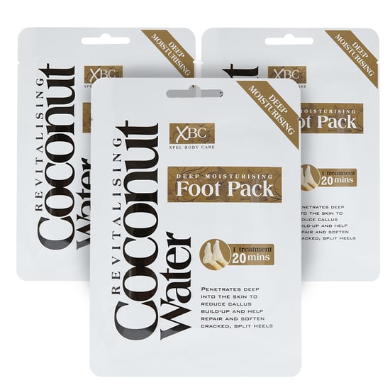 Coconut Water Deep Moisturising Foot Pack x3 Treatments