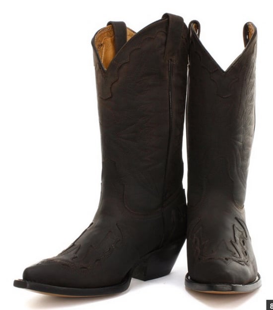 Grinders Unisex Brown Leather Cowboy Boots-Arizona HI
