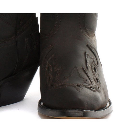 Grinders Unisex Brown Leather Cowboy Boots-Arizona HI