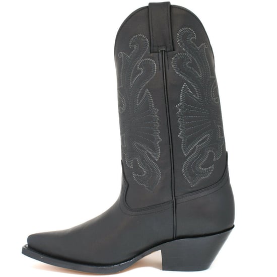 Grinders Black Leather Western Cowboy Boots-Buffalo
