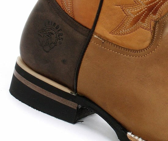Grinders Tan Mid-Calf Cowboy Leather Boots- El Paso