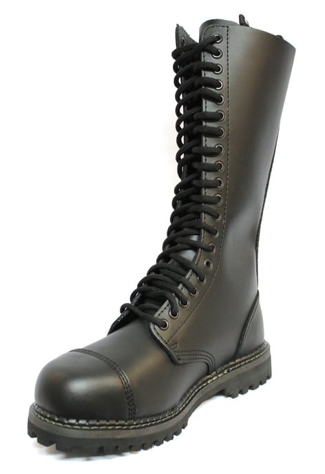 Grinders Unisex Black Punk Military Boots-King CS