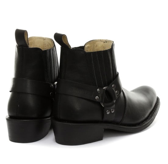 Grinders Unisex Black Western Leather Boots-Renegade Lo