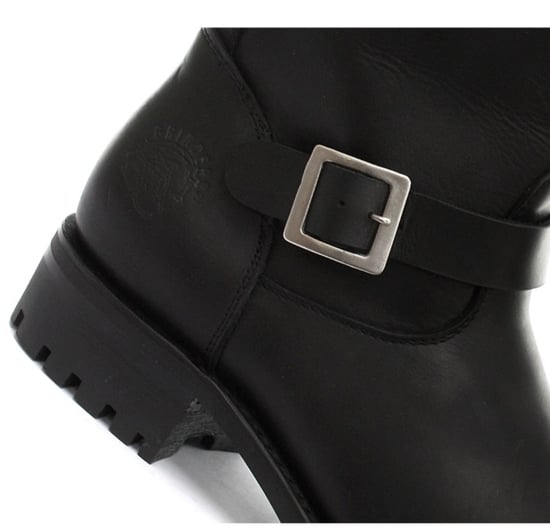 Grinders Mens Black Western Combat Leather Boots- Wild One