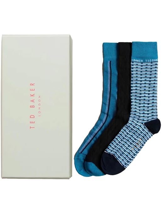 Ted Baker | Mens Crew Socks 3 Pack Gift Set - FOCUS - Image 1