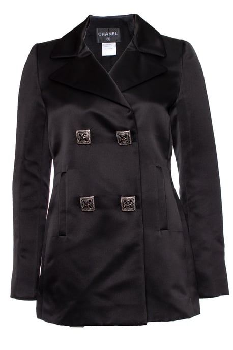 silk jacket with embellished buttons - Image 1