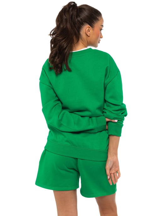 Enzo Womens överdimensionerad sweatshirt - grön - Image 3