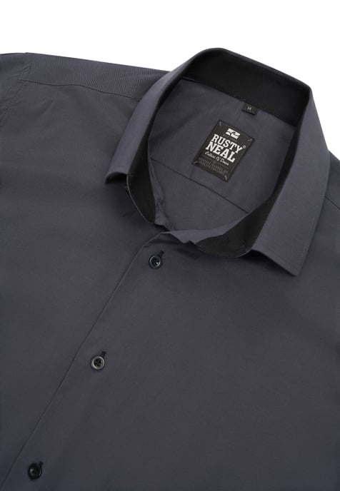 Rusty Neal Overhemden Overhemd Slim Fit Grijs - Image 3