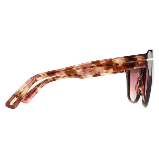 Tom Ford Cat Eye Womens Black and Havana Brown Pink Gradient FT0937 Nora Sunglasses