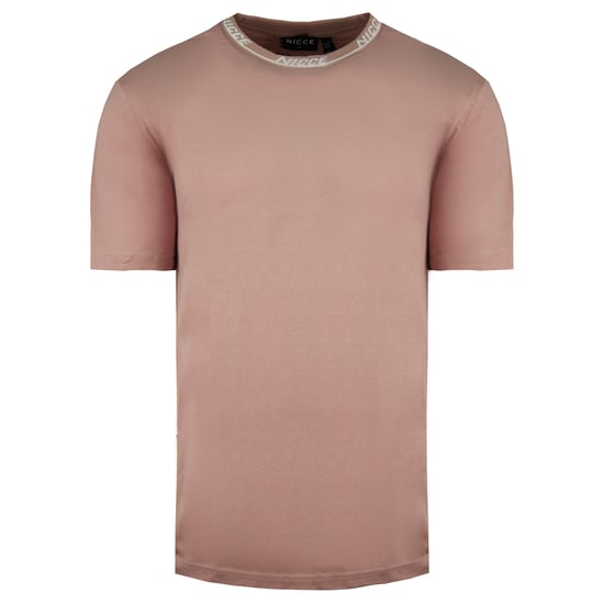 Nicce Crew Neck Short Sleeve Pink Mens Eto Plain T-Shirt 211 1 09 08 0339