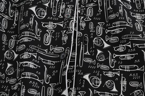 Dolce & Gabbana Svart Siden JAZZ Motiv Tryck Casual Skjorta - Image 5