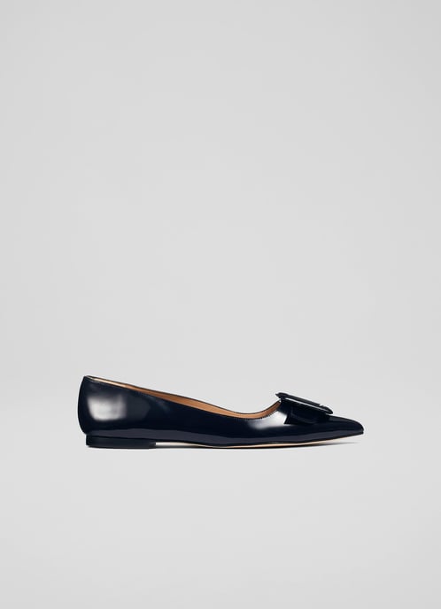 LK Bennett Devon Flats, Navy