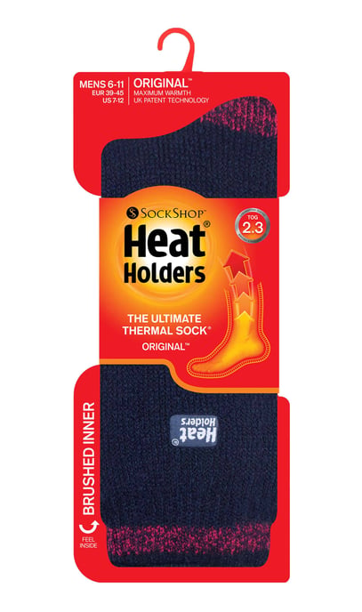 Heat Holders - Mens Twist Patterned Thermal Socks - Image 2