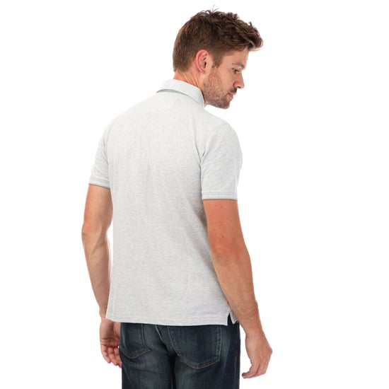 Men's Timberland Oxford Short Sleeve Polo Shirt in Grey