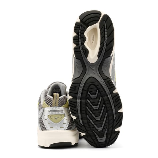 Mizuno MXR Casusal Silver/Yellow Trainers - Image 4