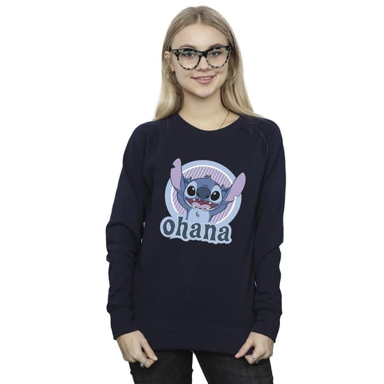 Disney Womens/Ladies Lilo And Stitch Ohana Circle Sweatshirt (Navy Blue)