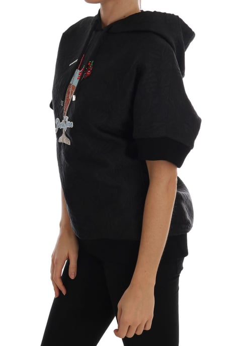 Dolce & Gabbana Svart Sagokristallhuva Tröja - Image 2