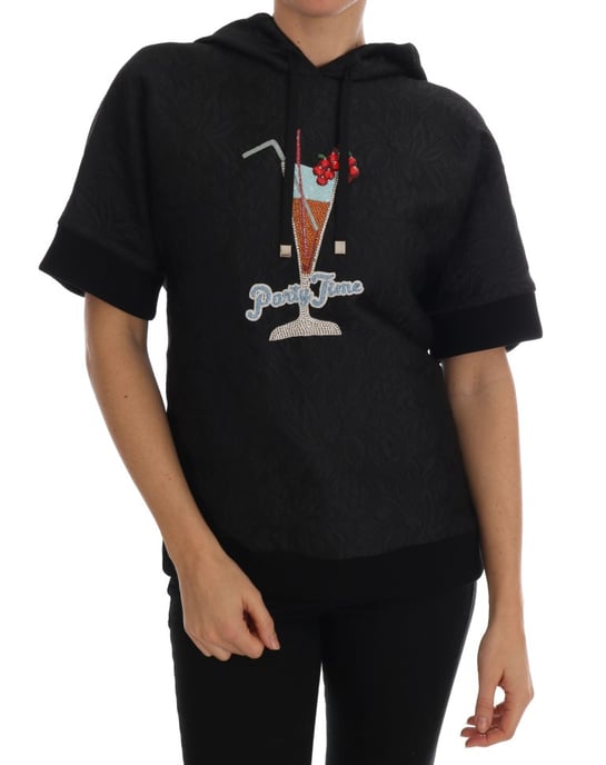 Dolce & Gabbana Svart Sagokristallhuva Tröja - Image 1