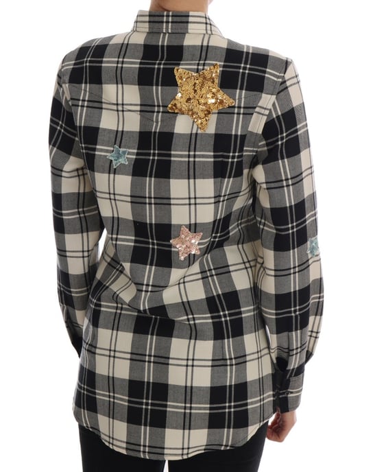 Dolce & Gabbana Black White Fairy Tale Crystal Shirt - Image 3