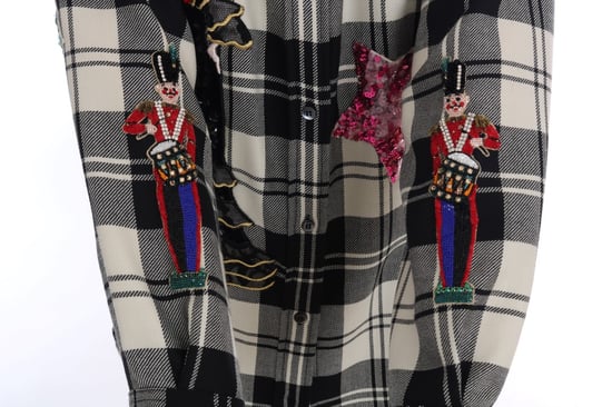 Dolce & Gabbana Black White Fairy Tale Crystal Shirt - Image 5