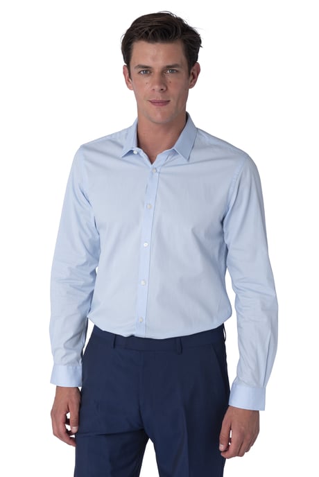 Harry Brown Theo Sky Blue Cotton Shirt
