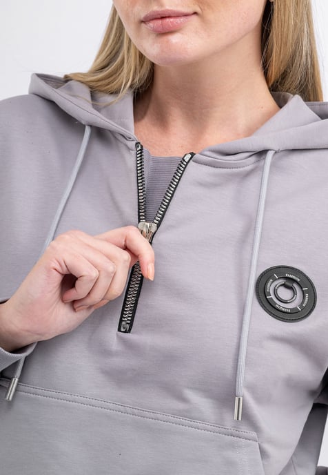Tom Barron Ladies Half-Zip Kangaroo Pocket  Stylish Tracksuit with Logo Detailing
