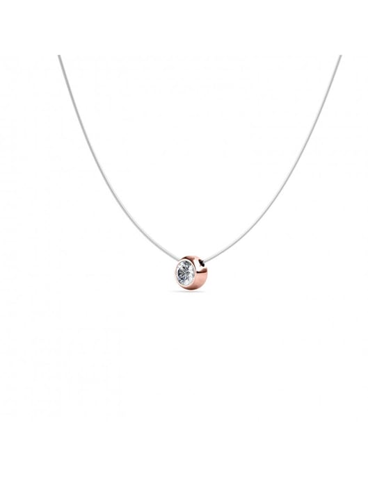 Moon-halsband - roséguld och kristall - Image 3