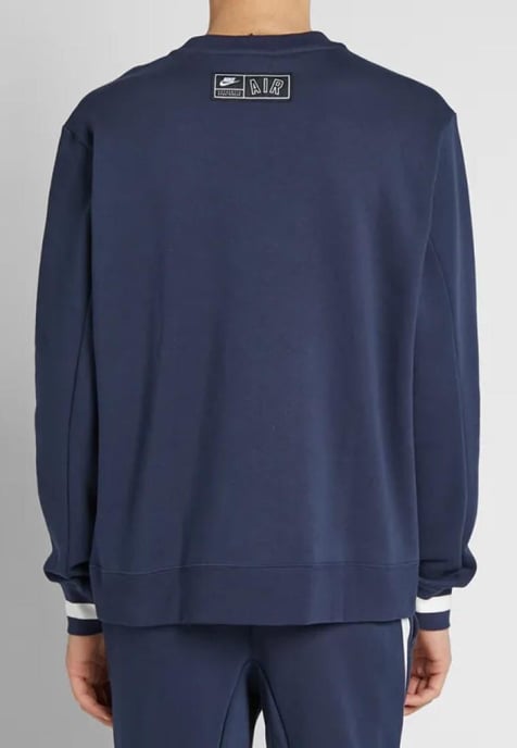 Nike Air Fleece Crew Sweatshirt in Navy - Image 2