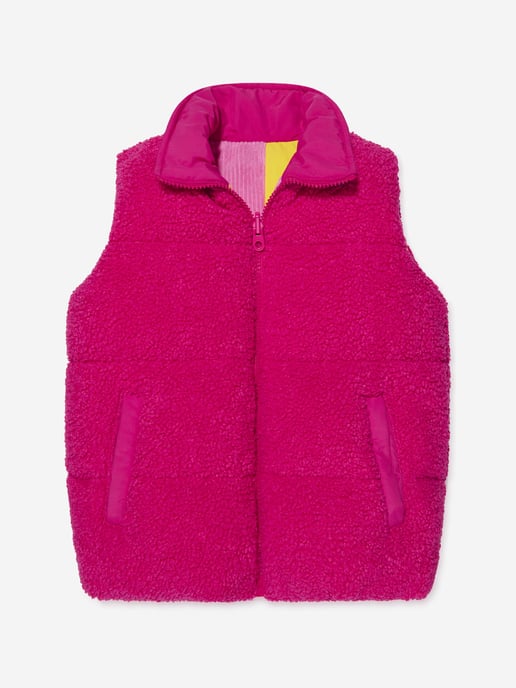 MARC JACOBS Girls Reversible Puffer Gilet in Multicolour