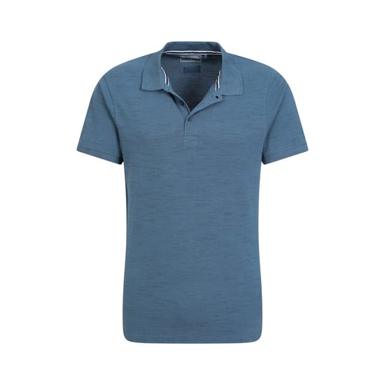 Mountain Warehouse Heren Dawnay Textured Pique Poloshirt (Blauw) - Image 4