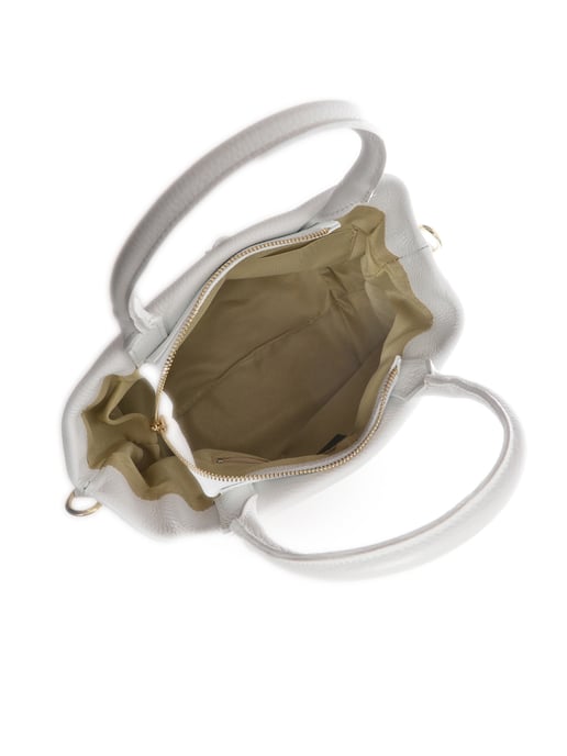 Luisa Vannini Wit Rundleer Tas - Image 4