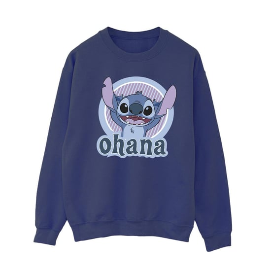 Disney Womens/Ladies Lilo And Stitch Ohana Circle Sweatshirt (Navy Blue)