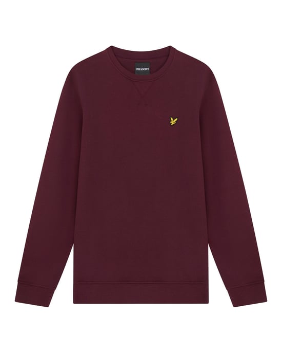 Lyle & Scott Crew Neck Sweatshirt in Burgundy - Image 5