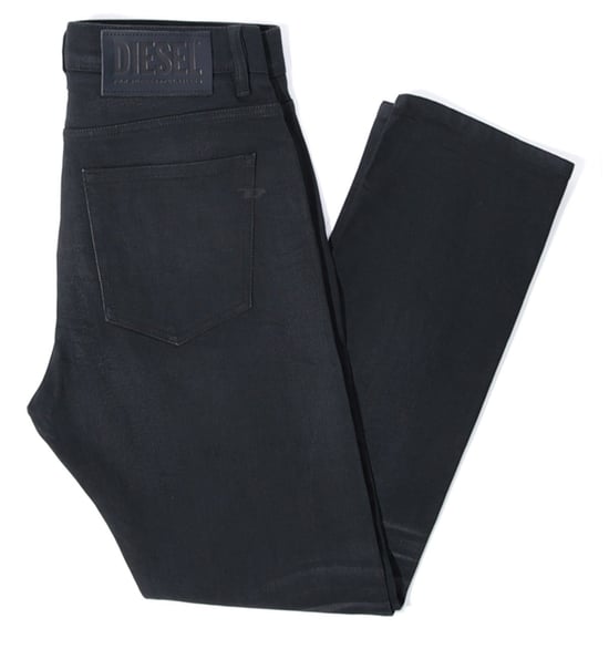 Diesel D-Viker rechte jeans van biologisch katoen - zwart - Image 1
