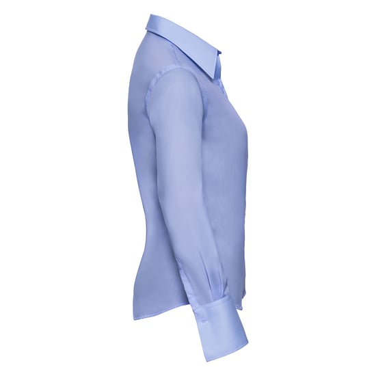 Russell Collection Womens/Ladies Ultimate Long-Sleeved Shirt (Bright Sky) - Image 3