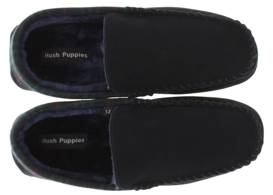 Hush Puppies Mens Moccasin Slippers Andreas Suede Leather navy - Image 6