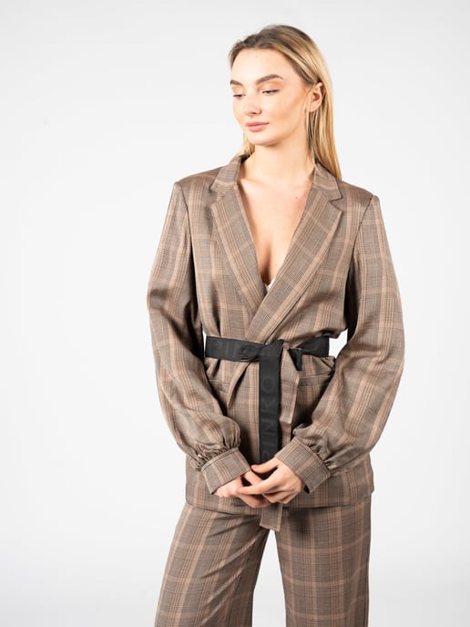 Pinko Jacket Giornale Woman's Brown - Image 3