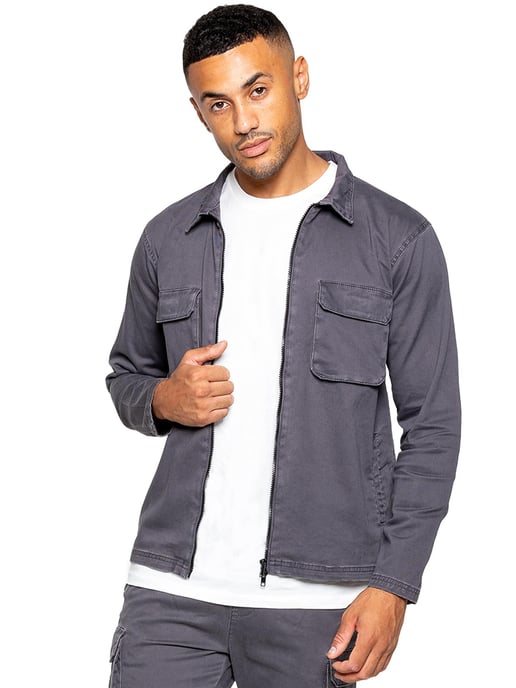 Enzo | Mens Cargo Overshirt Jacket - Image 1