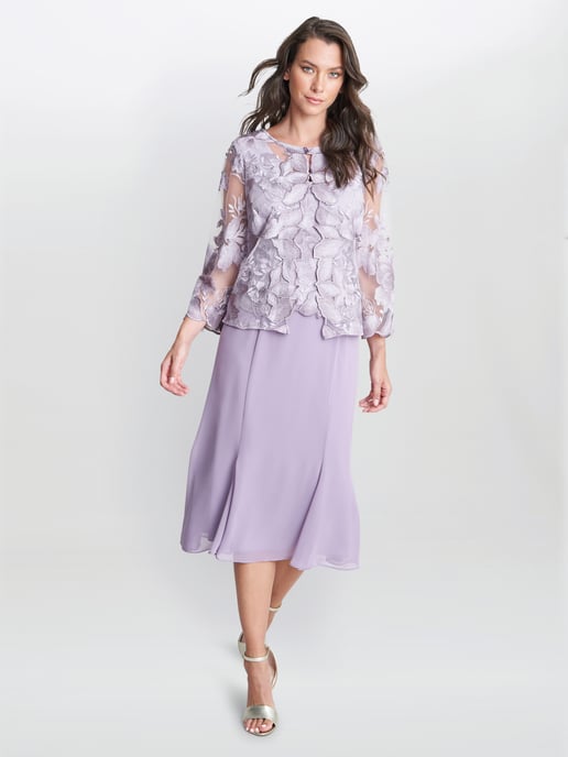 Nadine Midi Length Mock Jacket Dress