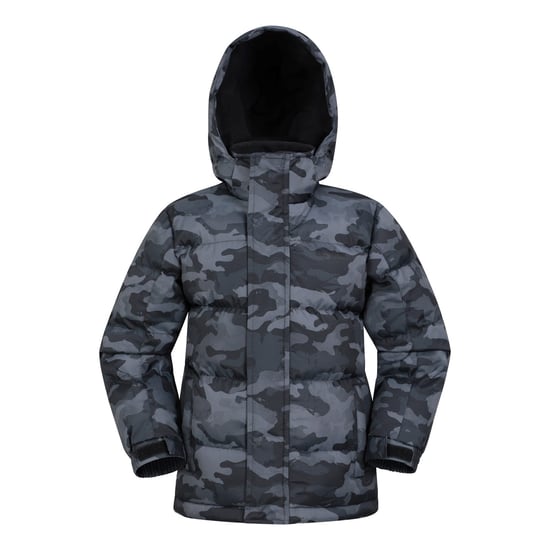 Mountain Warehouse Barn/ungdomar Snow II Tryckt Vattenavvisande Vadderad Jacka (Camo Green) - Image 1