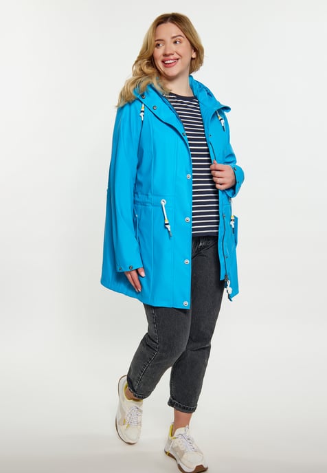 Schmuddelwedda Ronde regenjas Dames Cyaan blauw - Image 2