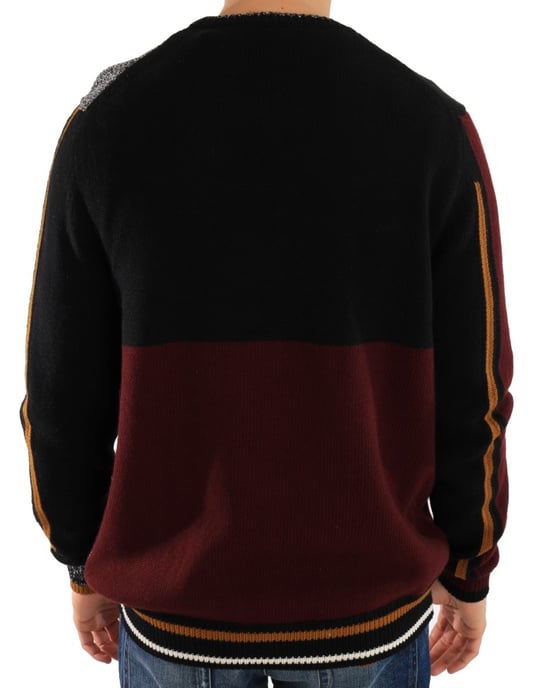 Dolce & Gabbana Multicolor Knitted Cashmere Wool Sweater