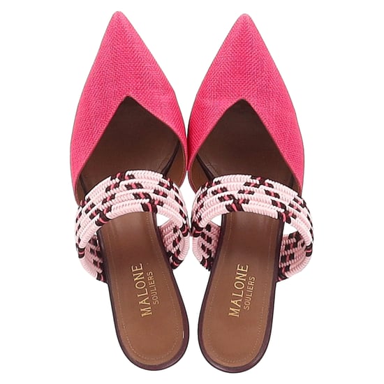 Malone Souliers Woven Maisie Sandals in Pink Raffia - Image 2