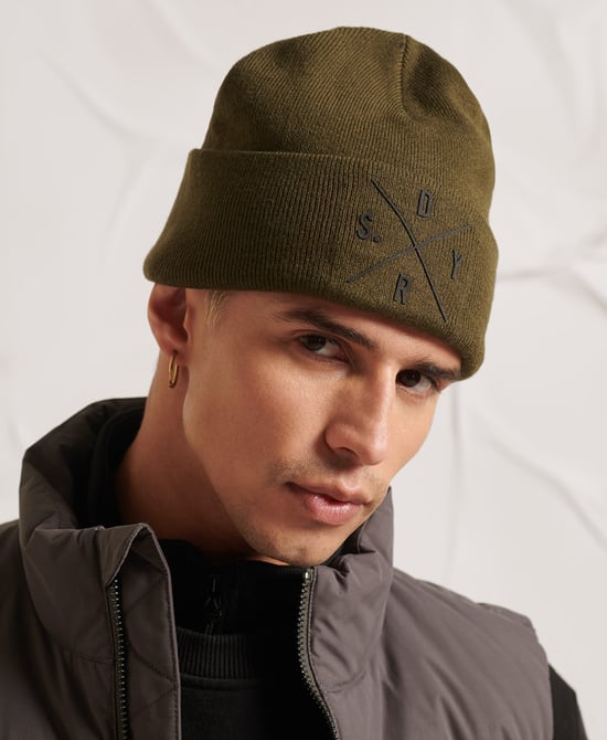 SUPERDRY Surplus Silicone Logo Beanie