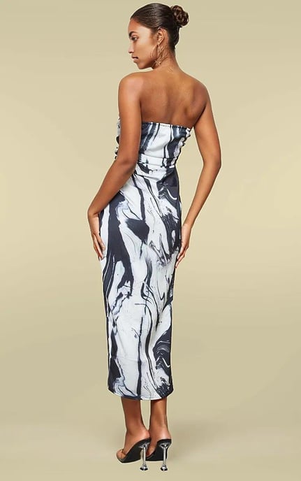 PLT Abstract Print Baundeau Wrap Dress